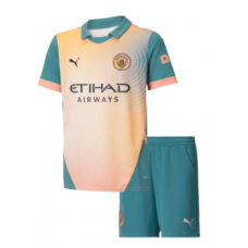 ДЕТСКАЯ футболка Манчестер Сити 2024-2025 (резервная Definitely City Kit). Шорты в подарок!  - фото 1
